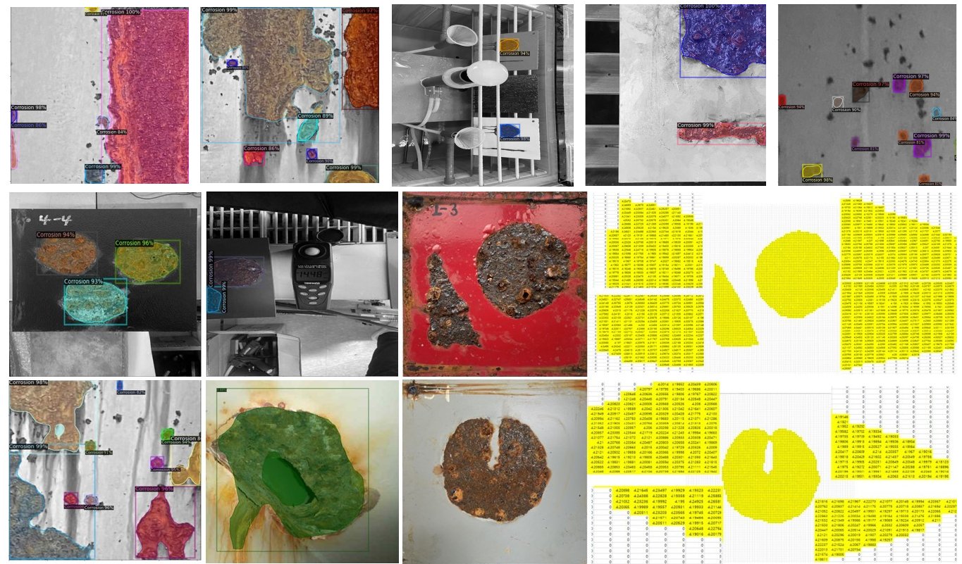 Corrosion area detection and depth prediction